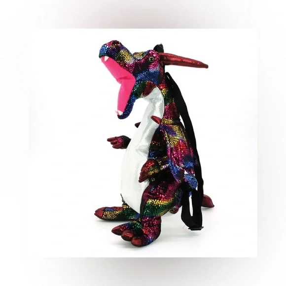 Cosplay Multi Color Magical Dragon Cute Plush 3D Backpack Bag - Picture 2 of 12